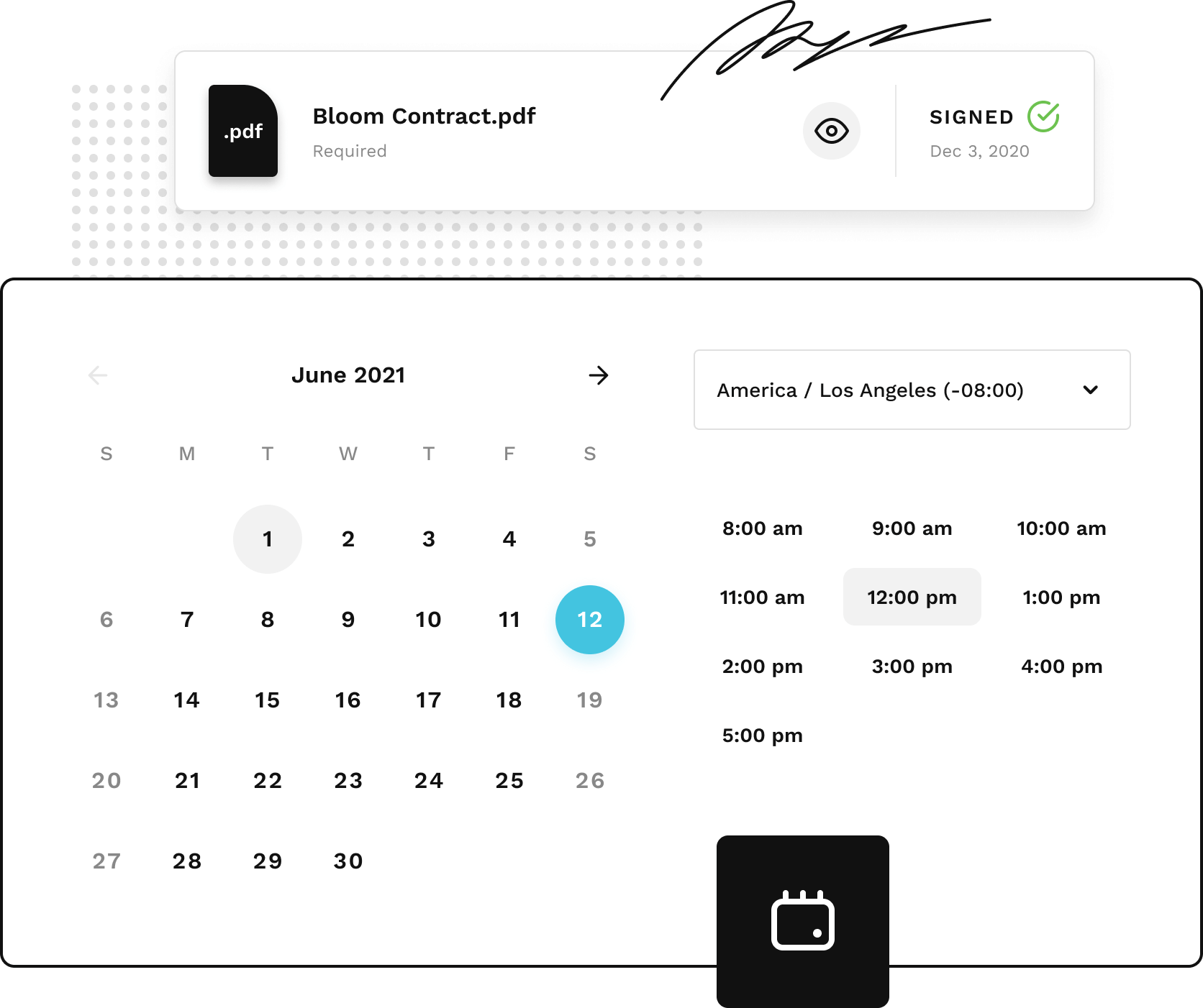 Contract desktop screen