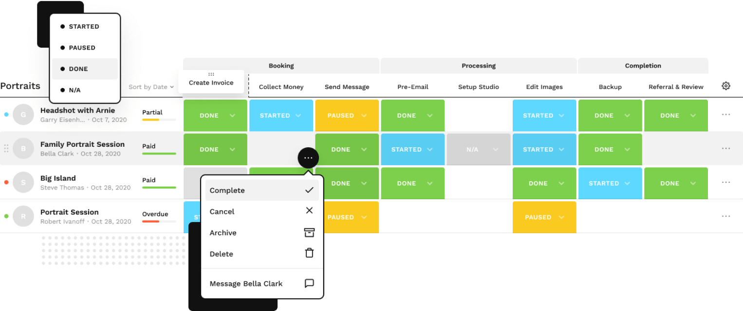 Emails to booking form desktop screen